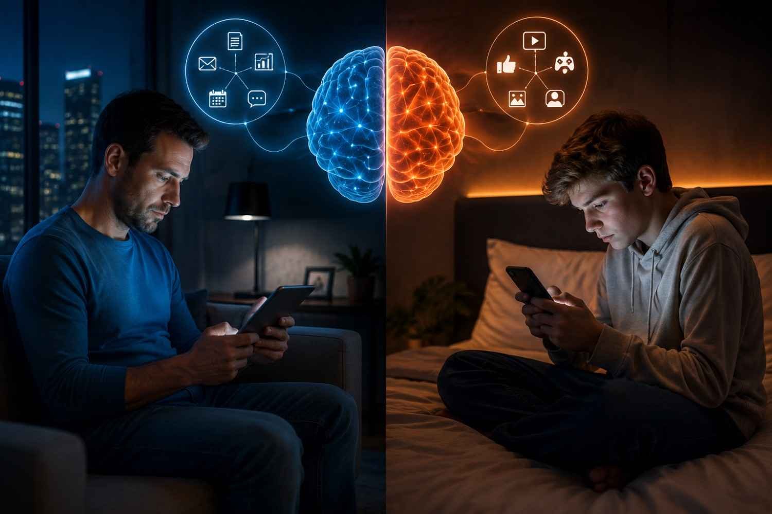 How Screen Time Affects the Brain in Adults and Teenagers Differently